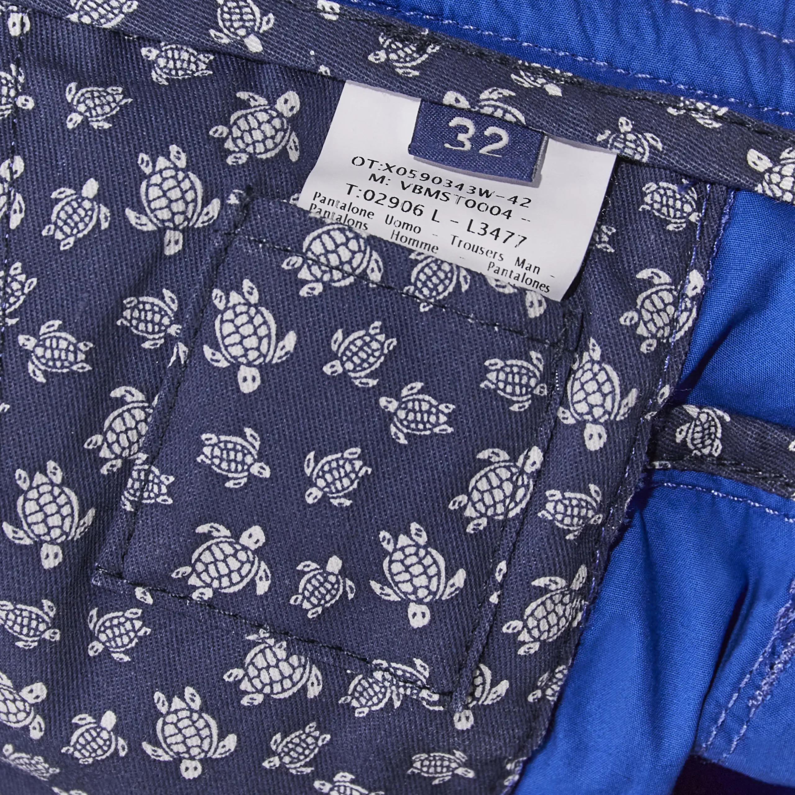 Shop Vilebrequin Men Jogging Gabardine Stretch Bermuda Shorts Purple Blue/Blue