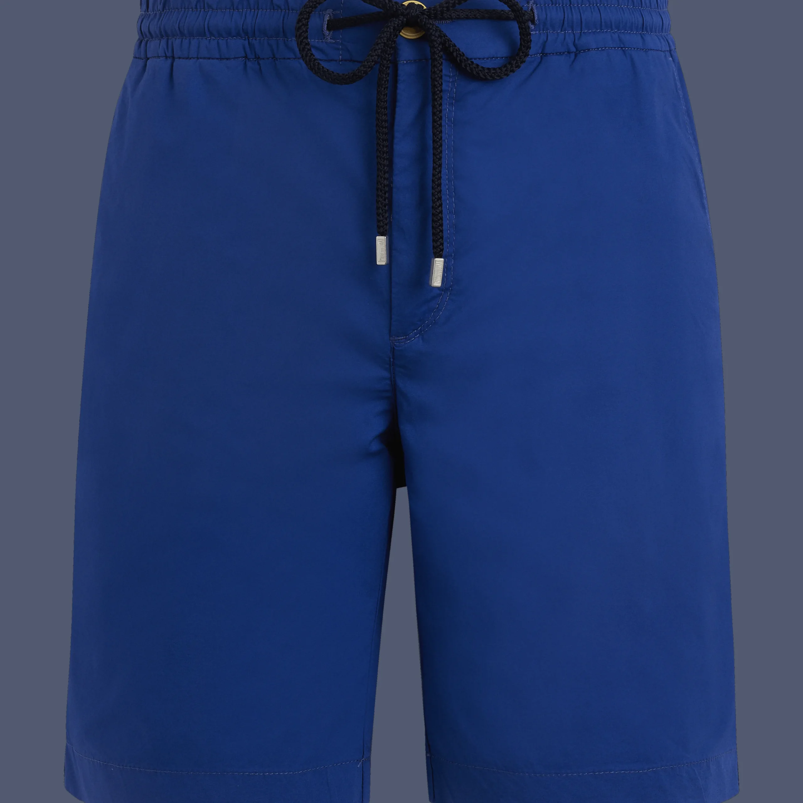 Shop Vilebrequin Men Jogging Gabardine Stretch Bermuda Shorts Purple Blue/Blue