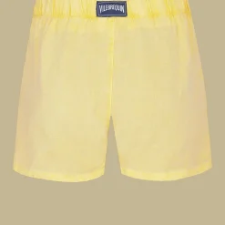 Outlet Vilebrequin Men Linen Bermuda Shorts Mineral Dye Genet/Yellow