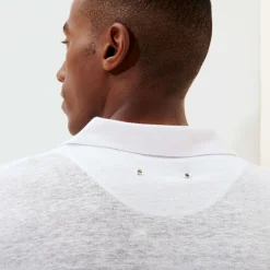 Outlet Vilebrequin Men Linen Jersey Polo Shirt Solid White/White