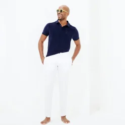 Clearance Vilebrequin Men Linen Pants Straight Solid White/White