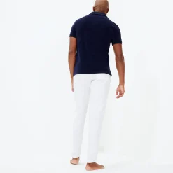Clearance Vilebrequin Men Linen Pants Straight Solid White/White