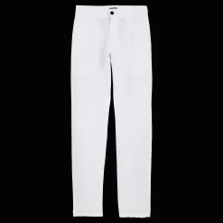 Clearance Vilebrequin Men Linen Pants Straight Solid White/White