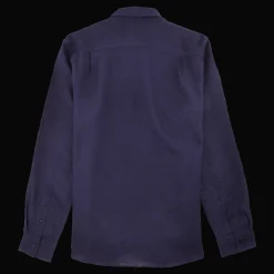 Cheap Vilebrequin Men Linen Shirt Solid Navy/Blue