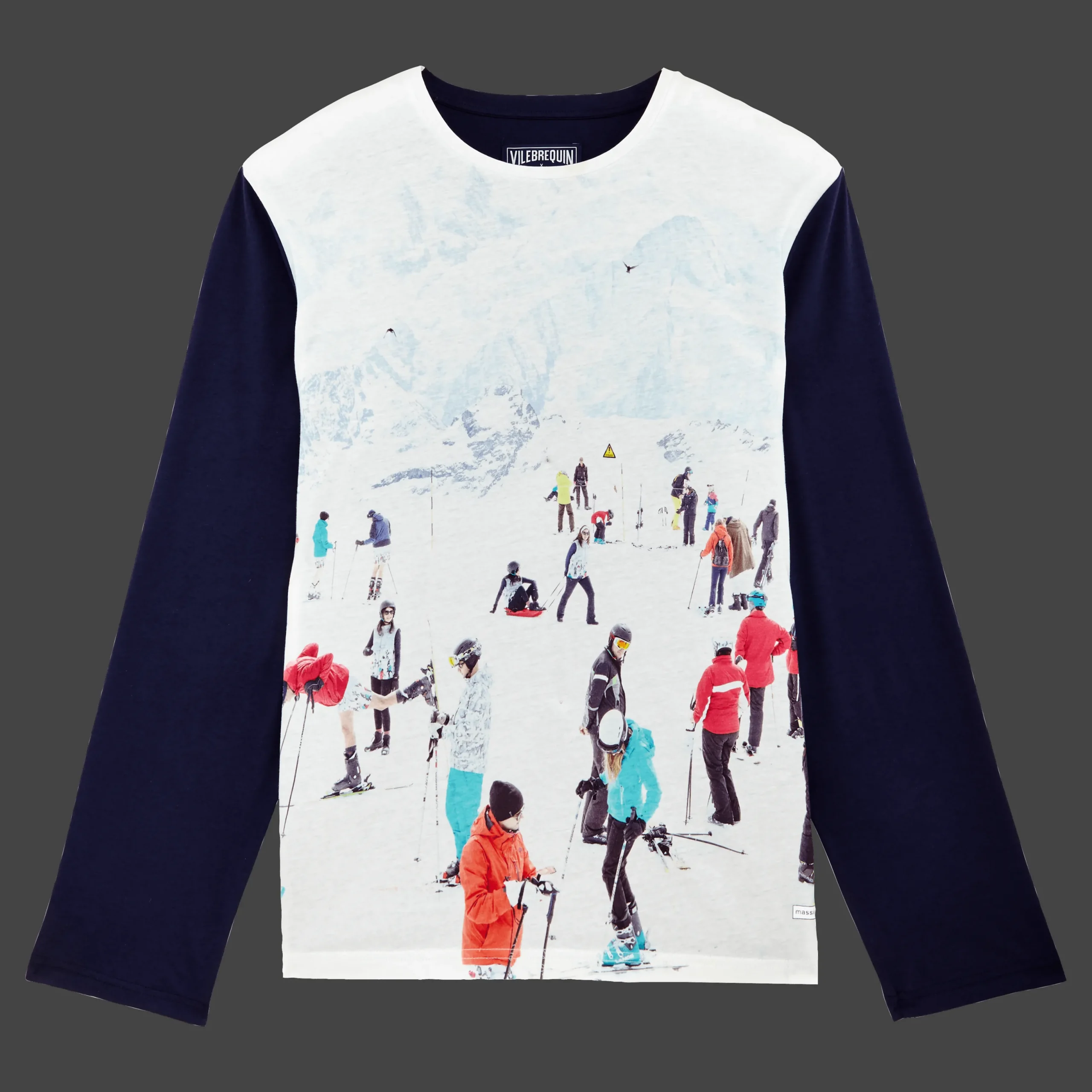 Discount Vilebrequin Men Long Sleeves T-Shirt - X Massimo Vitali Sky Blue/Blue