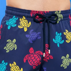 Store Vilebrequin Men Long Swim Trunks Ronde Des Tortues Navy/Blue