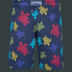 Store Vilebrequin Men Long Swim Trunks Ronde Des Tortues Navy/Blue