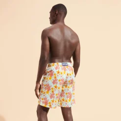 Online Vilebrequin Men Long Swim Trunks Starlettes & Coraux Thalassa/Blue