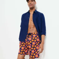 Store Vilebrequin Men Long Swim Trunks Stars Gift Navy/Blue