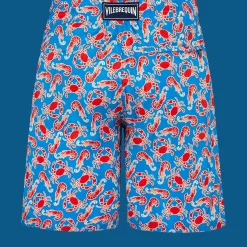 Discount Vilebrequin Men Long Swimwear Ultra-Light And Packable Crabs & Shrimps Earthenware/Blue