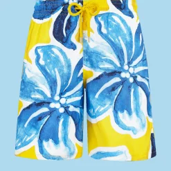 Cheap Vilebrequin Men Long Swimwear Ultra-Light And Packable Raiatea Sun/Yellow