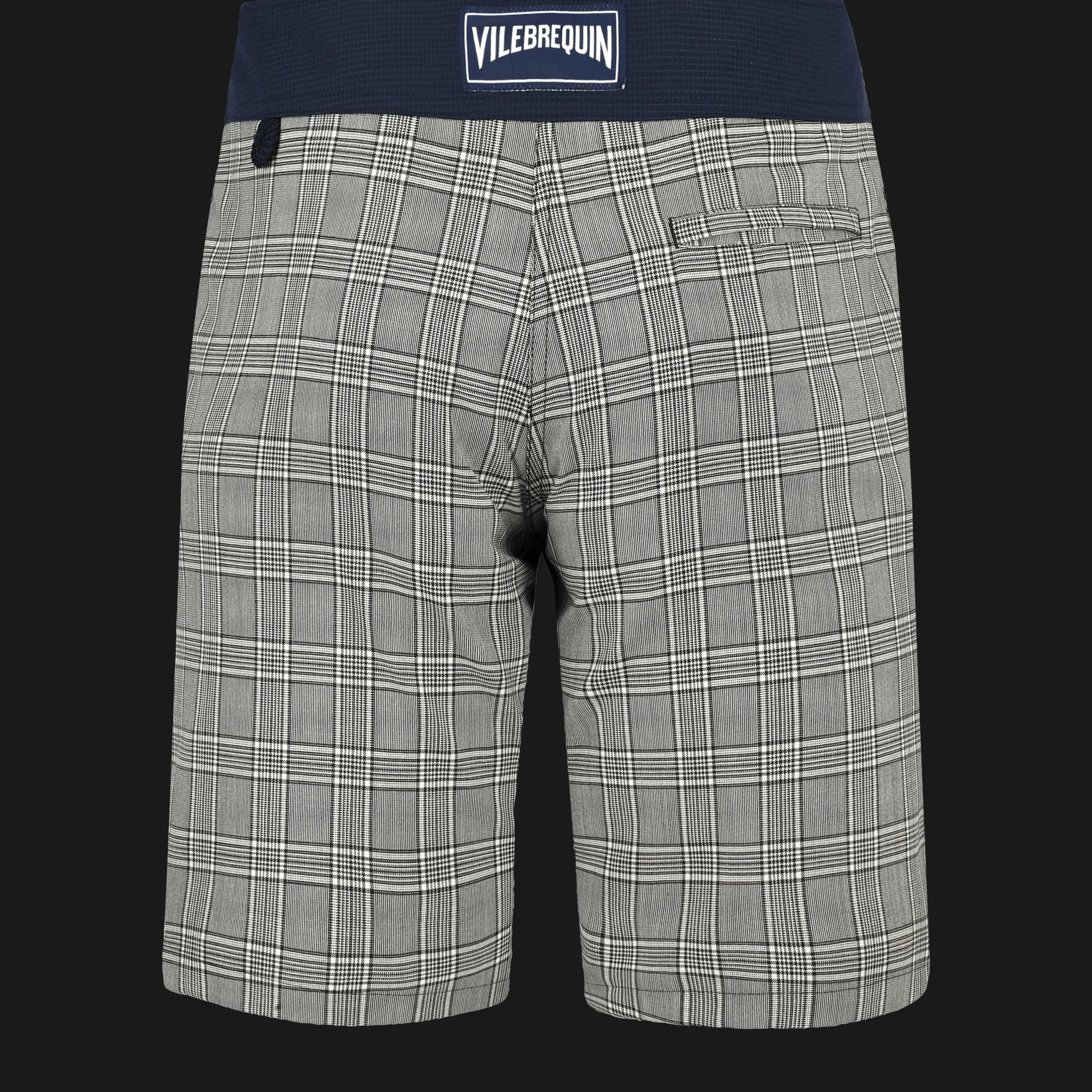 Online Vilebrequin Men Merinos Wool Long Swim Trunks Prince De Galles Navy/Blue