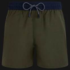 Cheap Vilebrequin Men Merinos Wool Swim Trunks Bicolore Olive Heather/Green