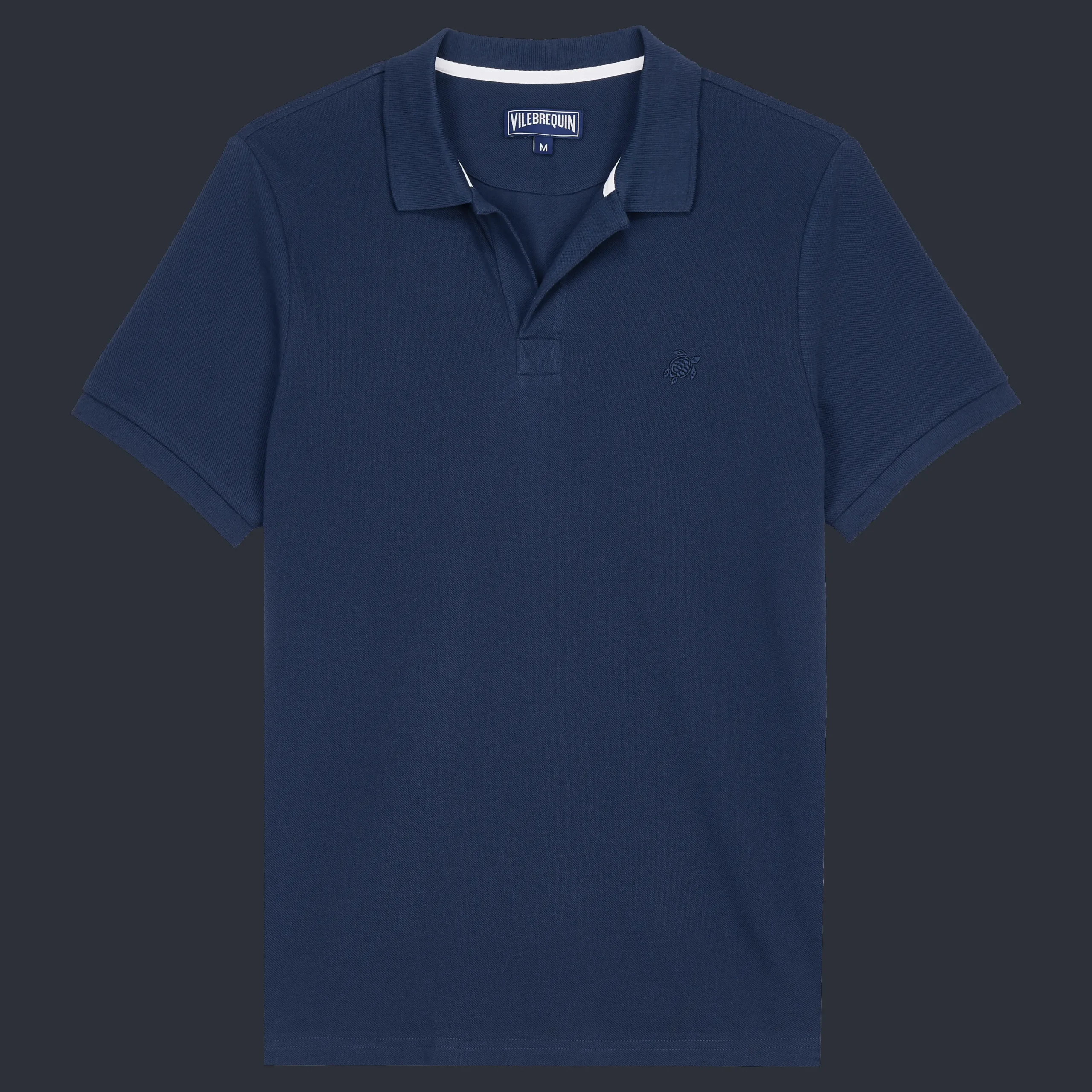 Hot Vilebrequin Men Organic Cotton Pique Polo Shirt Solid Navy/Blue