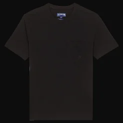 Store Vilebrequin Men Organic Cotton T-Shirt Solid Black/Black