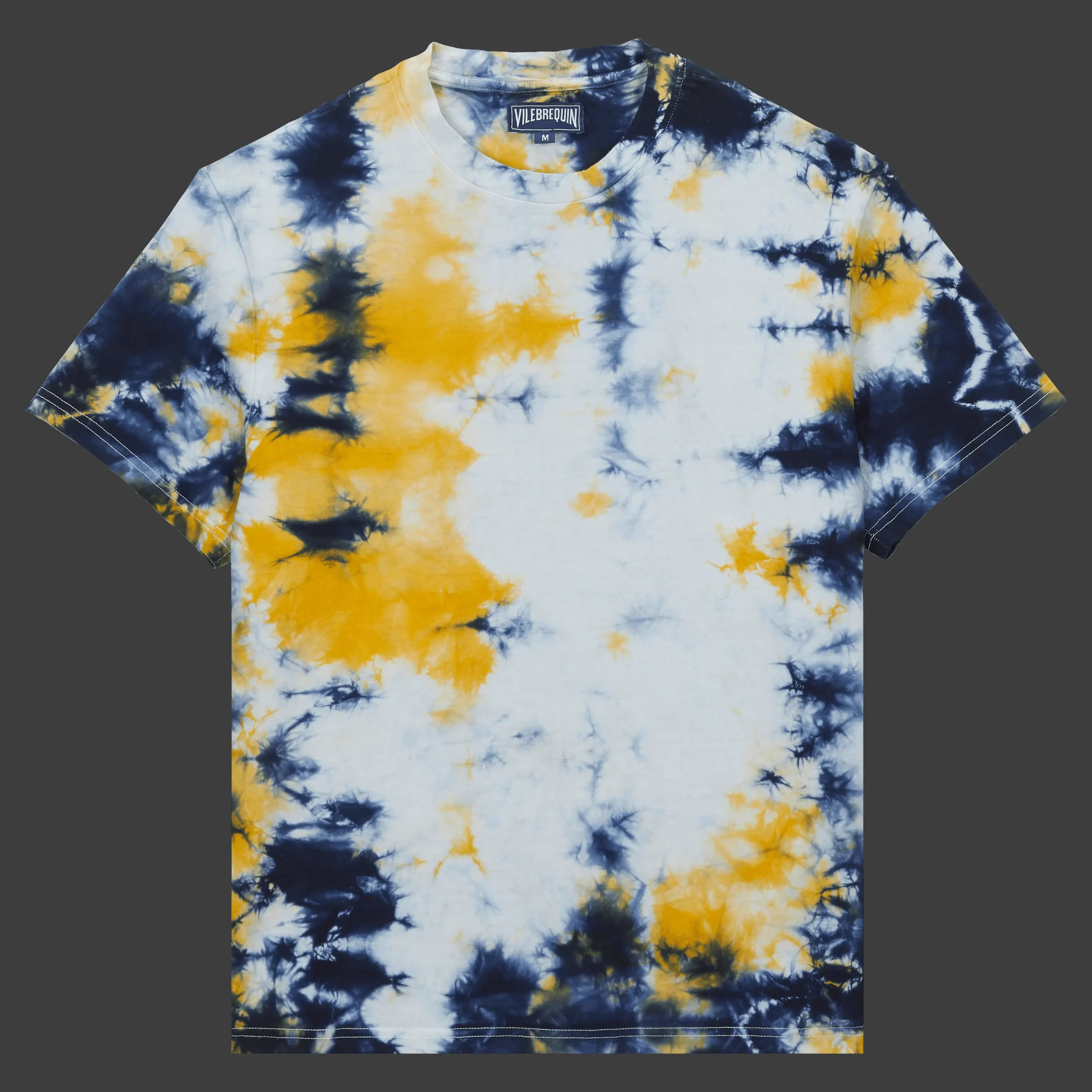 Hot Vilebrequin Men Organic Cotton T-Shirt Tie & Dye Navy/Blue