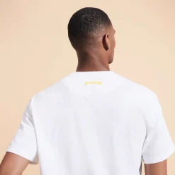 Discount Vilebrequin Men Organic Cotton T-Shirt Sunny Streets White/White