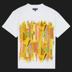 Discount Vilebrequin Men Organic Cotton T-Shirt Sunny Streets White/White