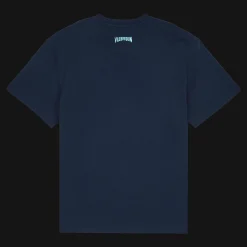 Shop Vilebrequin Men Organic Cotton T-Shirt Piranhas Navy/Blue