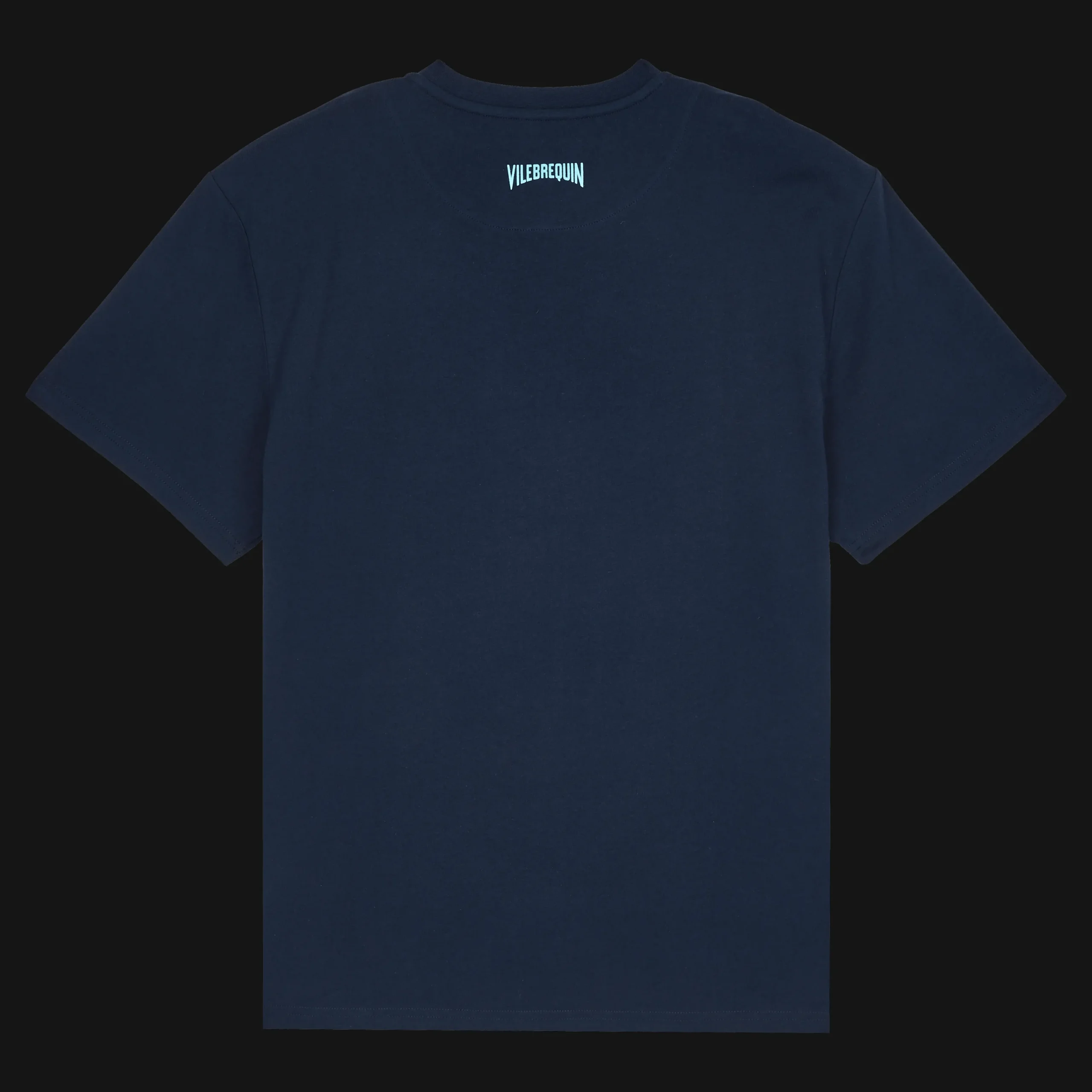 Shop Vilebrequin Men Organic Cotton T-Shirt Piranhas Navy/Blue