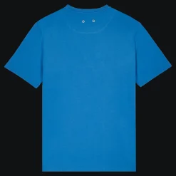 Best Vilebrequin Men Organic Cotton T-Shirt Solid Earthenware/Blue