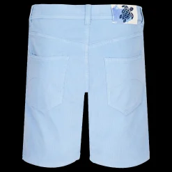 Store Vilebrequin Men 5-Pocket Corduroy 2000 Lines Bermuda Shorts Pastel/Blue