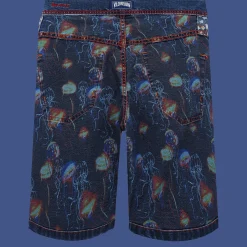 Shop Vilebrequin Men 5-Pockets Denim Bermuda Neo Medusa Med Denim W2/Blue