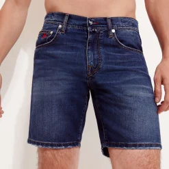 Shop Vilebrequin Men 5-Pockets Denim Bermuda Neo Medusa Med Denim W2/Blue