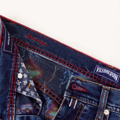 Shop Vilebrequin Men 5-Pockets Denim Bermuda Neo Medusa Med Denim W2/Blue