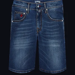 Shop Vilebrequin Men 5-Pockets Denim Bermuda Neo Medusa Med Denim W2/Blue