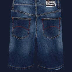 Shop Vilebrequin Men 5-Pockets Denim Bermuda Neo Medusa Med Denim W2/Blue