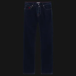 Flash Sale Vilebrequin Men 5-Pockets Printed Denim Pants Neo Medusa Dark Denim W1/Blue
