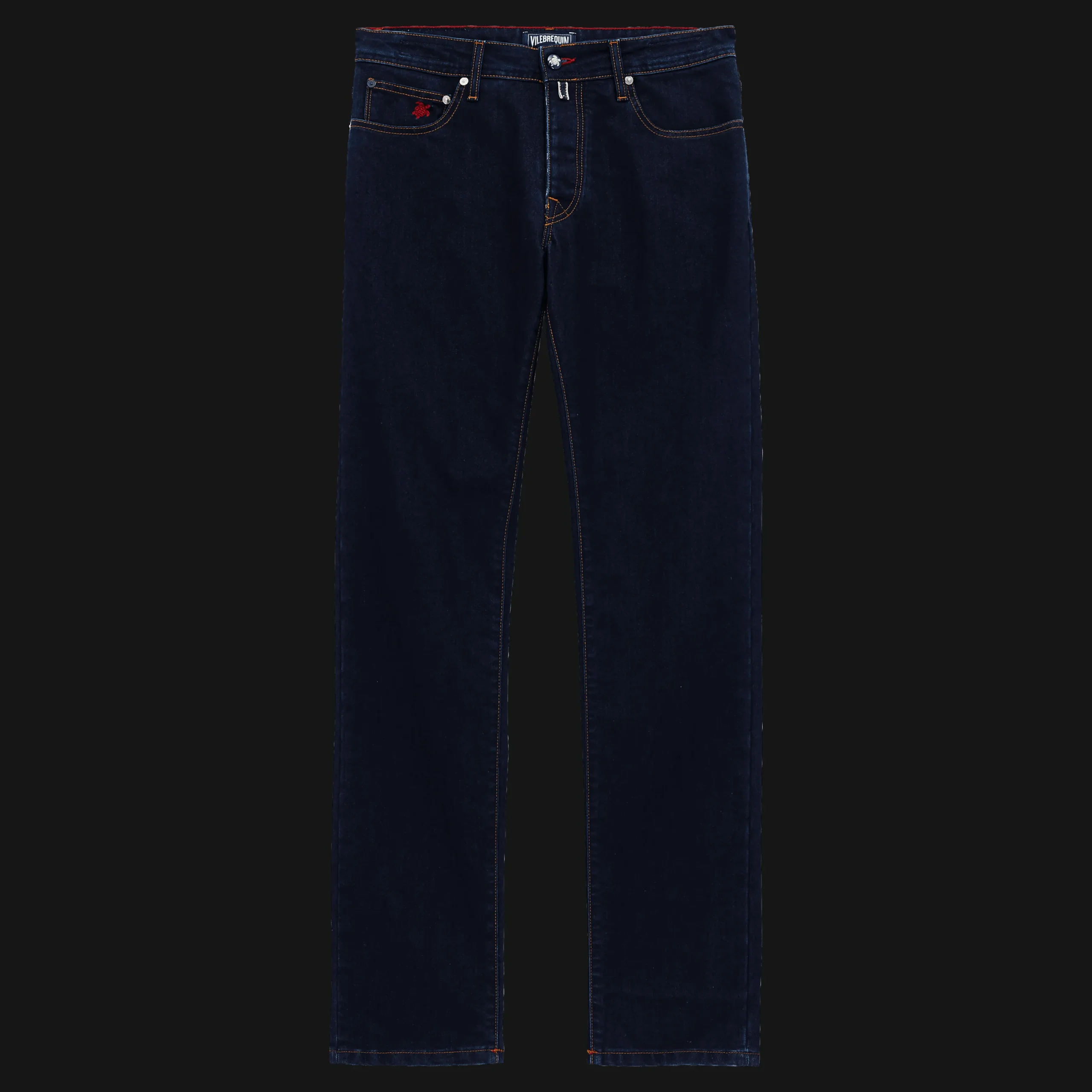 Flash Sale Vilebrequin Men 5-Pockets Printed Denim Pants Neo Medusa Dark Denim W1/Blue