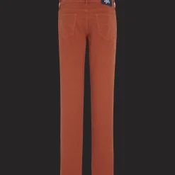 Clearance Vilebrequin Men 5-Pockets Printed Pants Micro Dot Rust/Orange