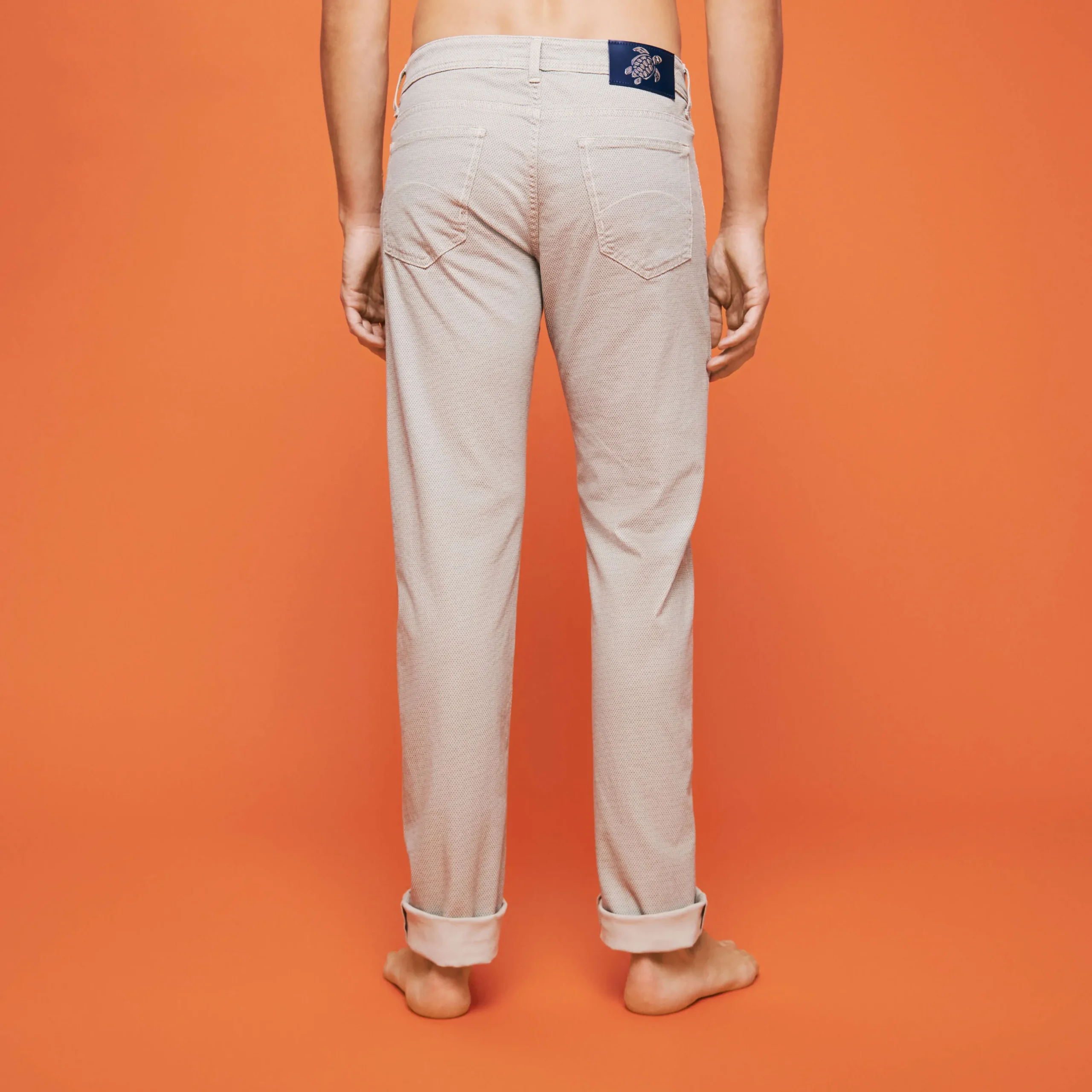 Fashion Vilebrequin Men 5-Pockets Printed Pants Micro Dot Caviar/Grey