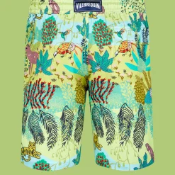 Flash Sale Vilebrequin Men Printed Linen Bermuda Jungle Rousseau Ginger/Green