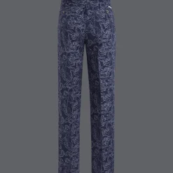 Hot Vilebrequin Men Printed Linen Pants Navy/Blue