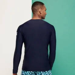 Best Sale Vilebrequin Men Rashguard Solid Navy/Blue