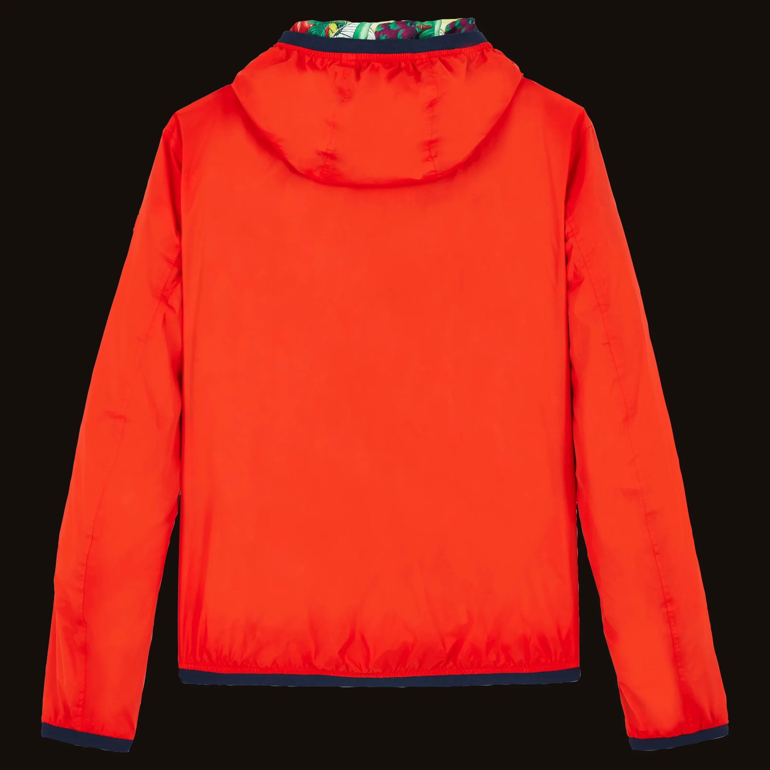 Sale Vilebrequin Men Reversible Windbreaker Jacket Marche Provencal Poppy Red/Red