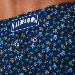 Best Vilebrequin Men Short Swim Trunks Micro Tortues Rainbow Navy/Blue