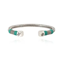 Hot Vilebrequin Men Silvered Jonc Bracelet - X Gas Bijoux Veronese Green/Green