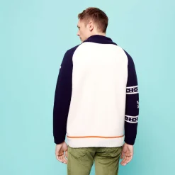 Best Vilebrequin Men Ski Turtle Wool Cardigan Off White/White