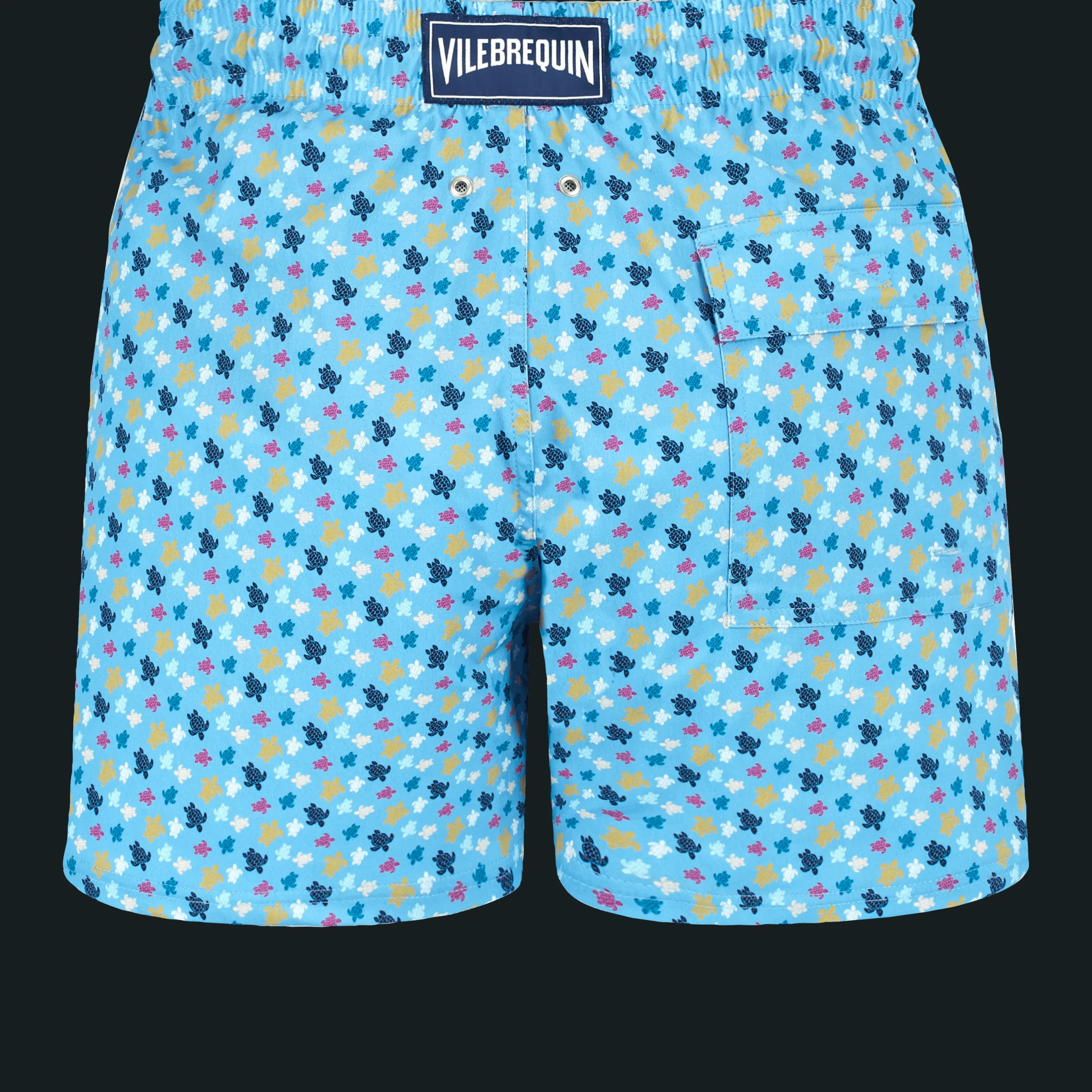 Best Sale Vilebrequin Men Stretch Swim Shorts Micro Ronde Des Tortues Rainbow Divine/Blue