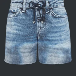 Cheap Vilebrequin Men Stretch Swim Trunks Denim Navy/Blue
