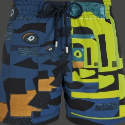 New Vilebrequin Men Stretch Swim Trunks Eternite - X Deux Femmes Noires Navy/Blue