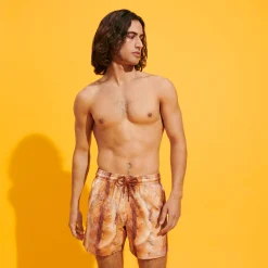 Hot Vilebrequin Men Stretch Swim Trunks Fur Straw/Yellow