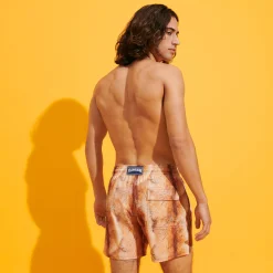 Hot Vilebrequin Men Stretch Swim Trunks Fur Straw/Yellow