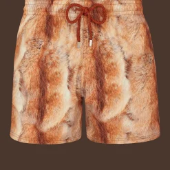 Hot Vilebrequin Men Stretch Swim Trunks Fur Straw/Yellow