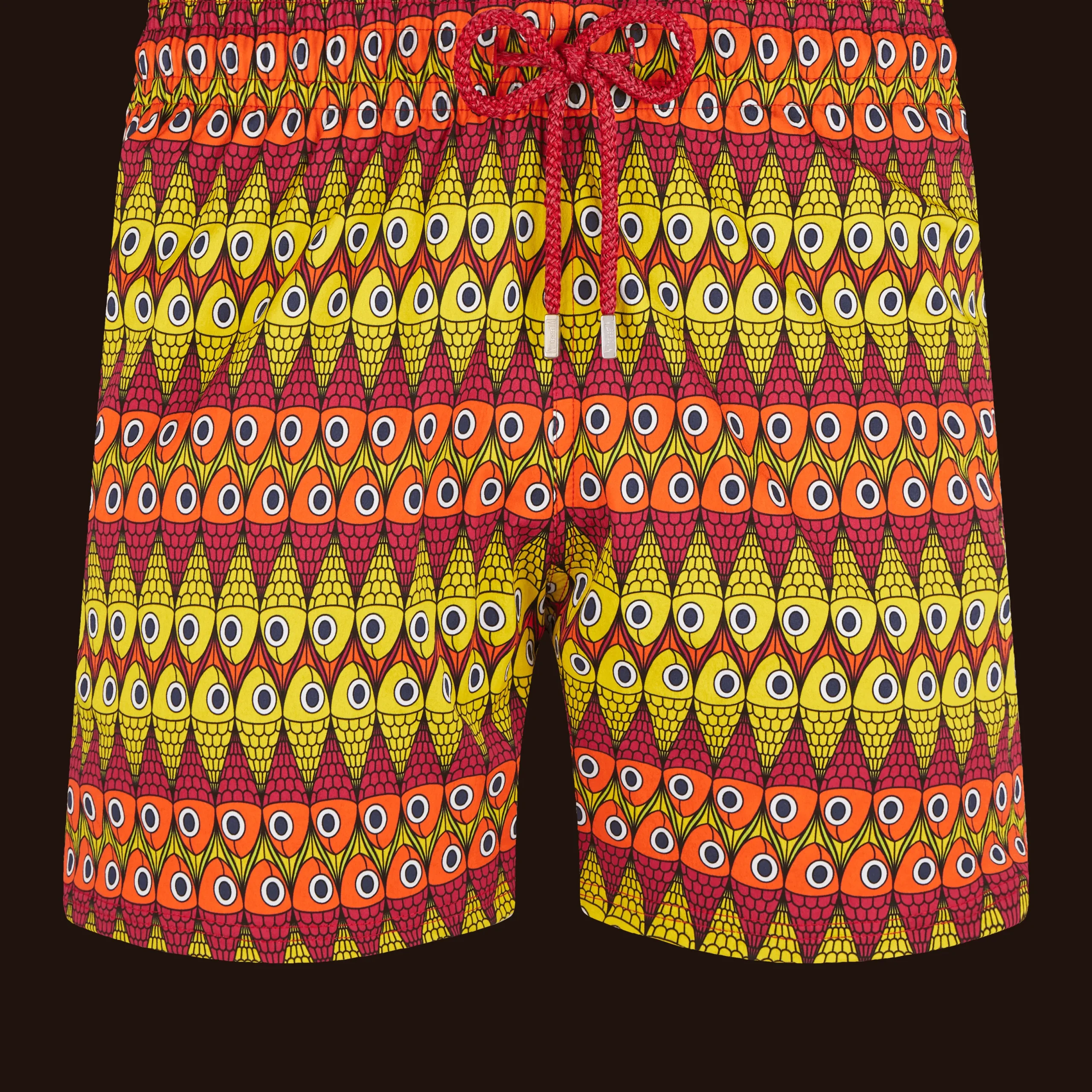 Cheap Vilebrequin Men Stretch Swim Trunks Fish On Line Burgundy/Red