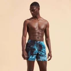 Store Vilebrequin Men Stretch Swim Trunks Ocean Navy/Blue